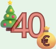 Do 40 € k Vianociam