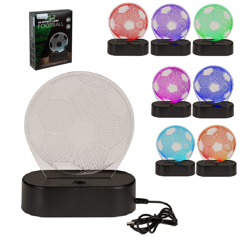 USB lampička s 3D ilúziou - Futbalová lopta