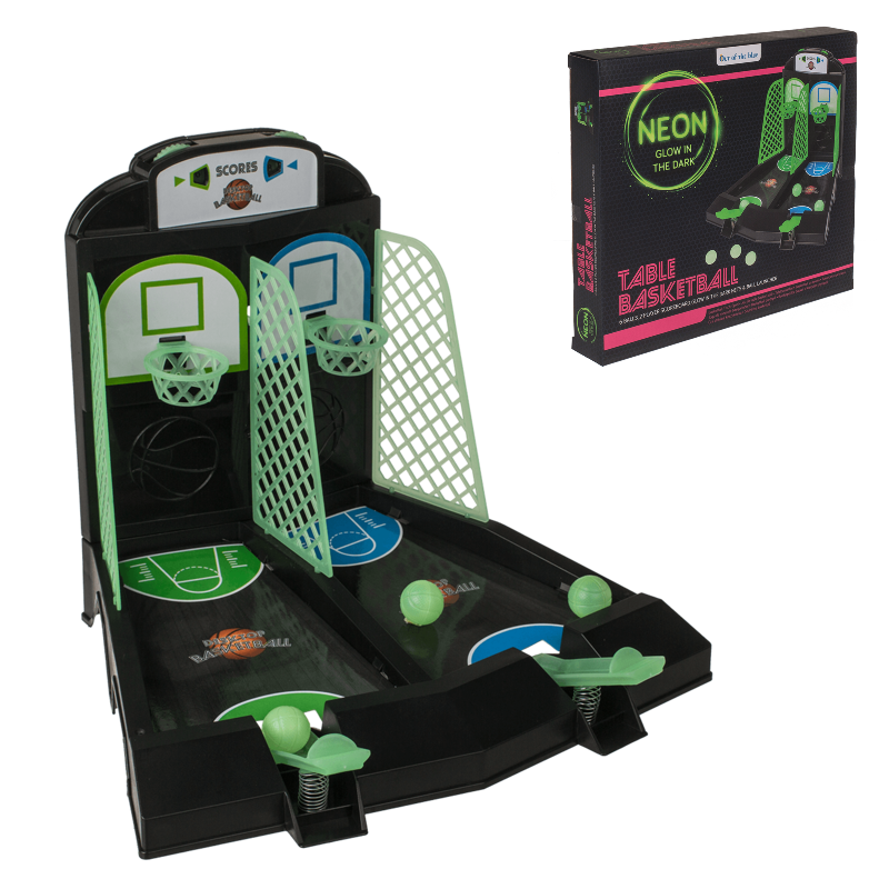 Stolný basketbal svietiaci v tme – Glow in the Dark, pre dvoch hráčov