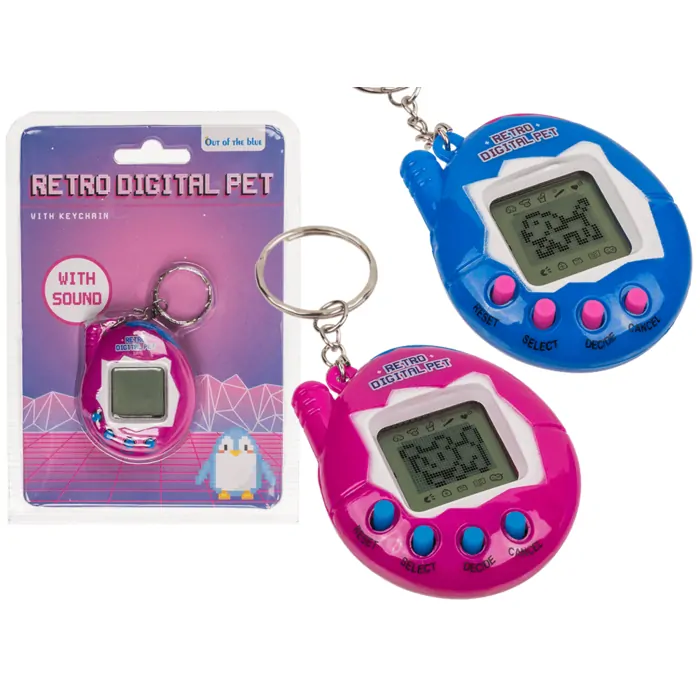 Prívesok na kľúče - Mini retro hra zvieratko Tamagotchi