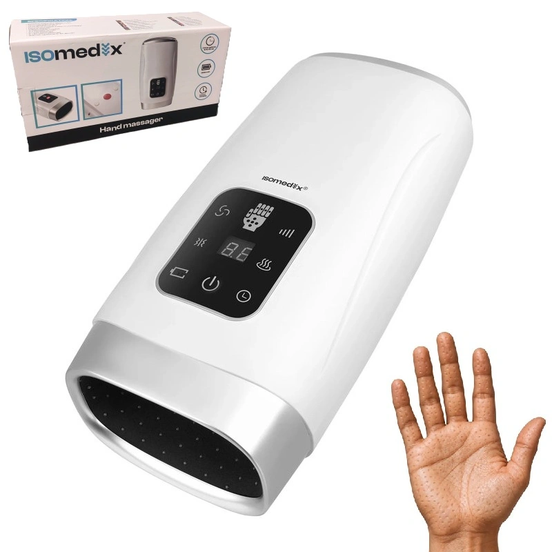 Bezdrôtový masážny prístroj na dlane a zápästie Isomedix s vyhrievaním