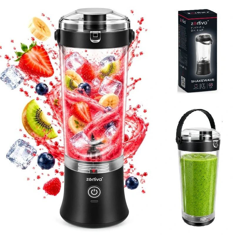 Prenosný mixér Zortiva ShakeWave 600 ml – USB-C, drví ľad