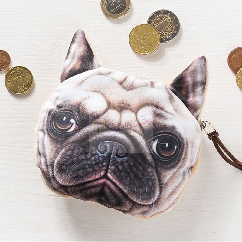 Originálna peňaženka taštička - pes Mops