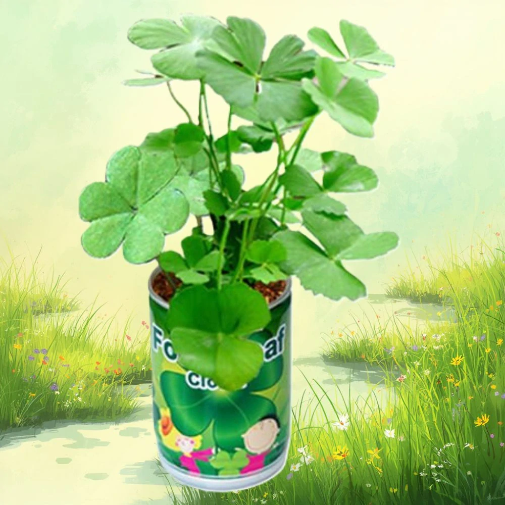 Vypestovanie kvetinky v plechovke - Štvorlístok