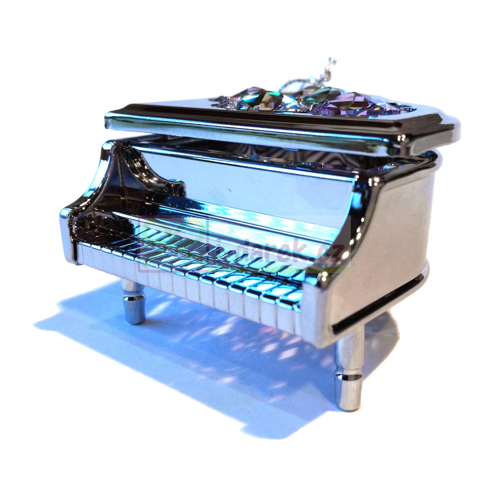 PIANO KLAVÍR Crystocraft - strieborné