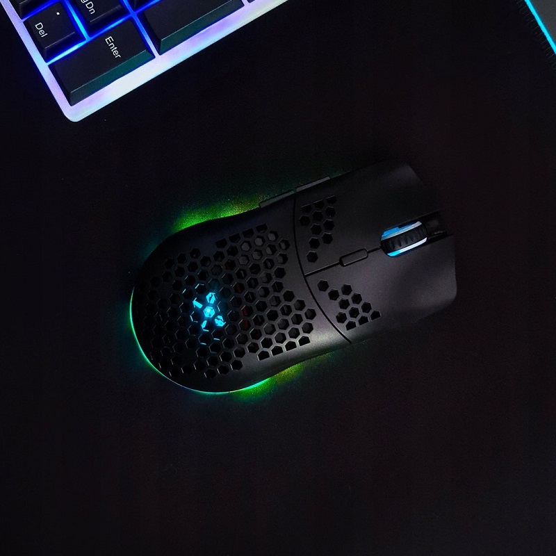 RGB bezdrôtová herná myš 2400 DPI Dunmoon 19495 – čierna