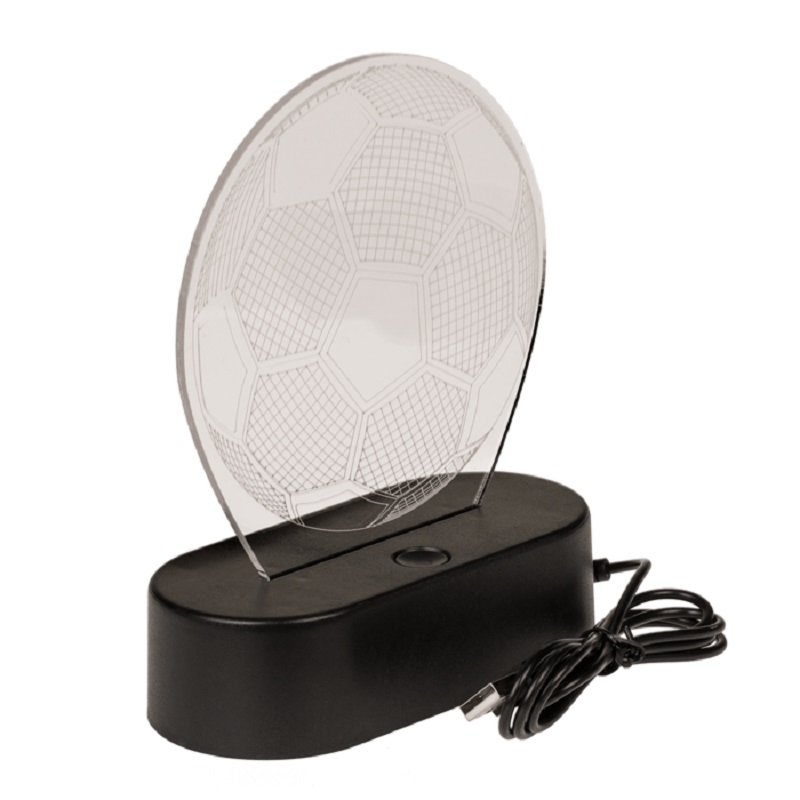 USB lampička s 3D ilúziou - Futbalová lopta