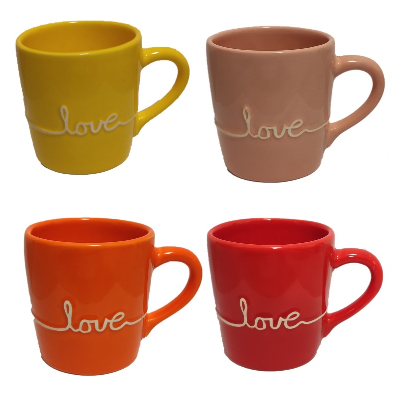 Farebný hrnček z lásky - dve zamilované srdcia