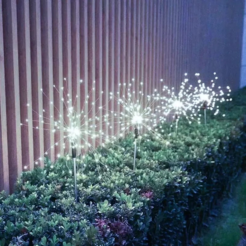 Set 2ks solárne vonkajšie svetlá 150 LED - Biela púpava