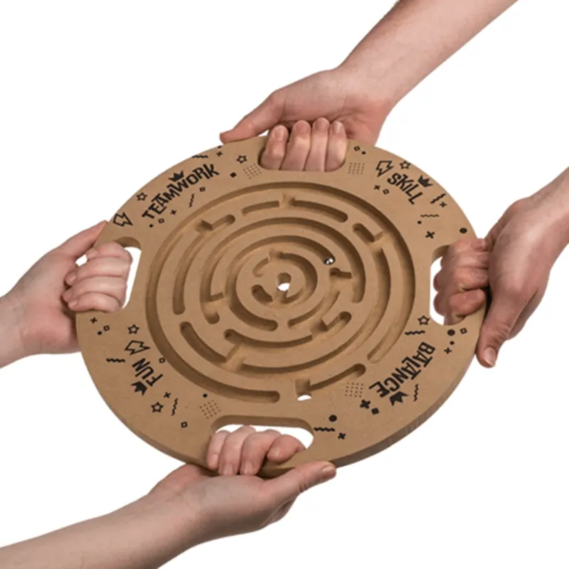 Veľký balančný labyrint pre 4 ruky DISC MAZE - hra pre 1-4 hráčov