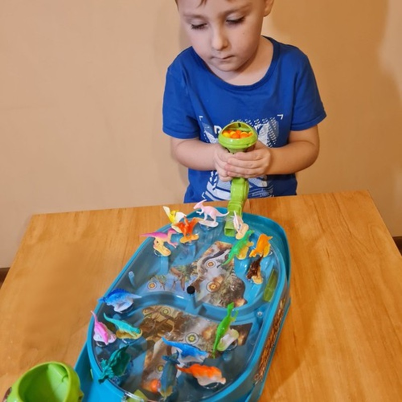 Stolná arkádová strieľacia hra pre dvoch – Dinosauria bitka