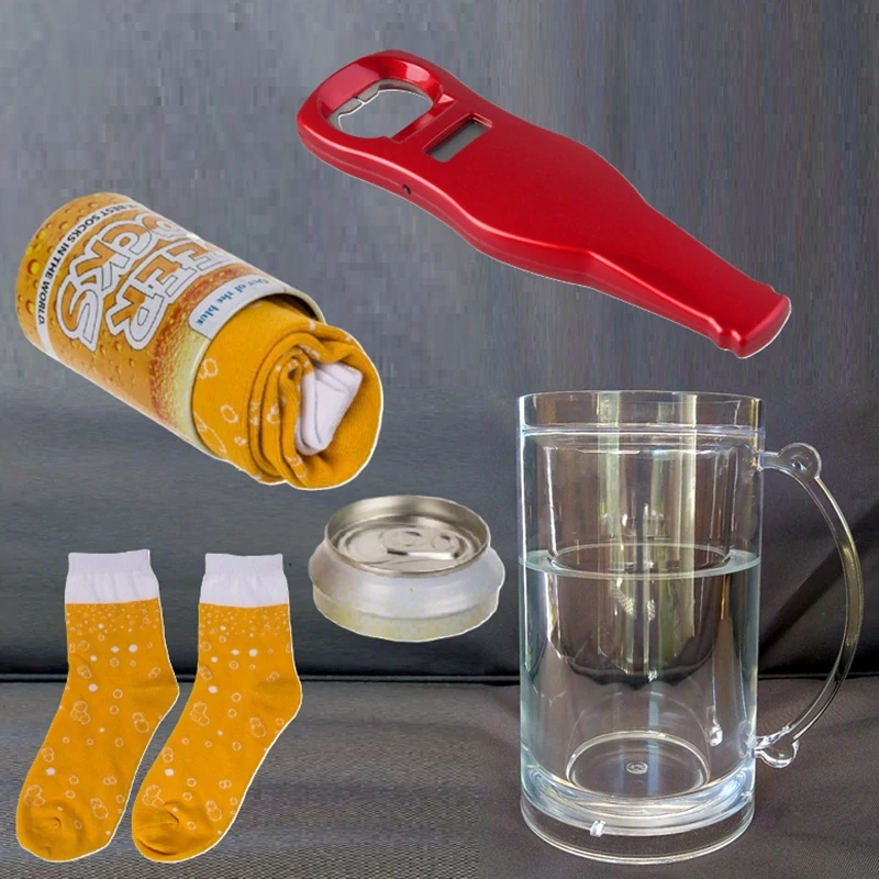 Sada pre pivára M - hovoriaci otvárač, pivné ponožky a chladiaci polliter 0.4l - Darot