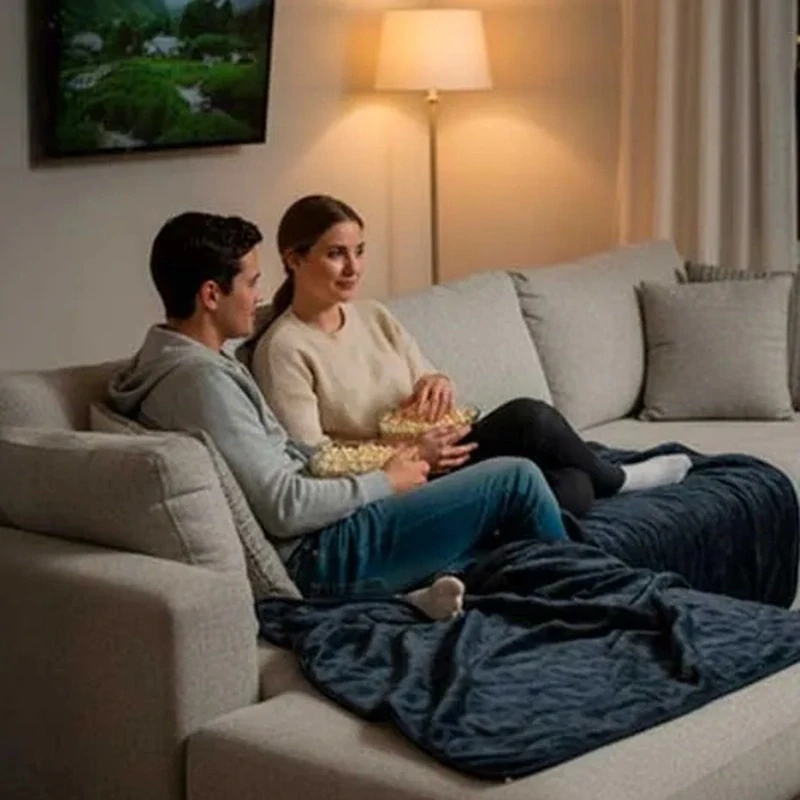 Veľká vyhrievaná deka 180x130cm, 9 výkonov, automatické vypnutie a ochrana pred prehriatím- čierna