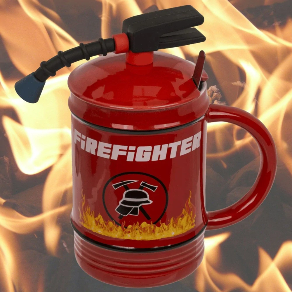Hrnček v tvare hasiaceho prístroja 450 ml – viečko a lyžička