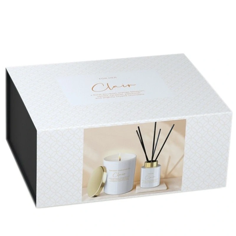 Darčeková kazeta aróma difuzér a sviečka For Her Bartek Candles - vôňa kvetinová 220 g + 100 ml