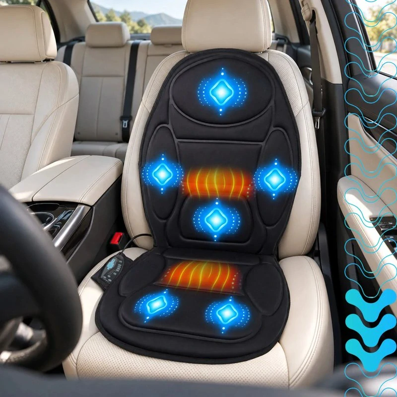 Masážna podložka na kreslo a do auta Isomedix – 6 motorov a vyhrievanie