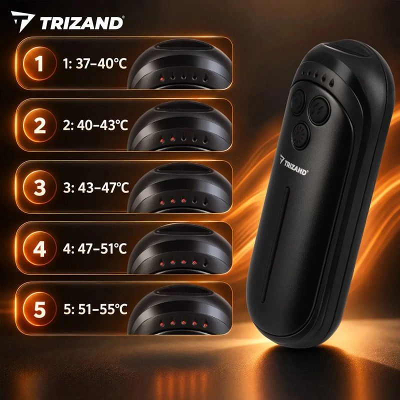 Elektrický ohrievač rúk Trizand 2 ks – na obe ruky, 5 stupňov tepla
