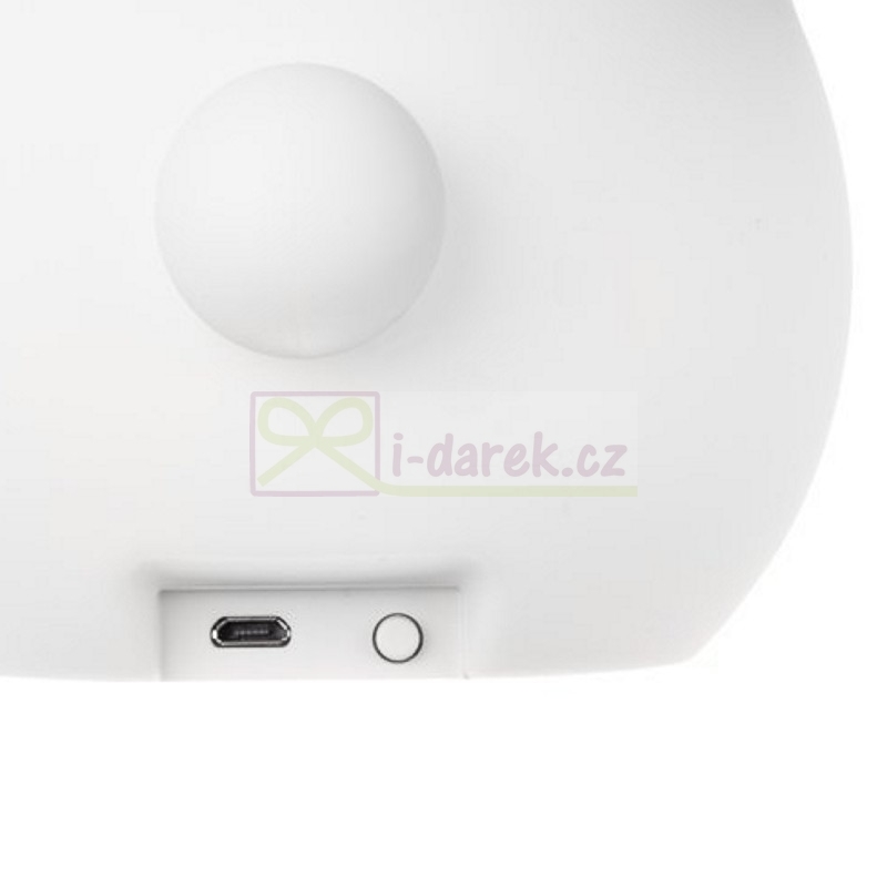 Detská dobíjacia RGB lampička s ovládačom 18cm - BIELY ZAJAČIK