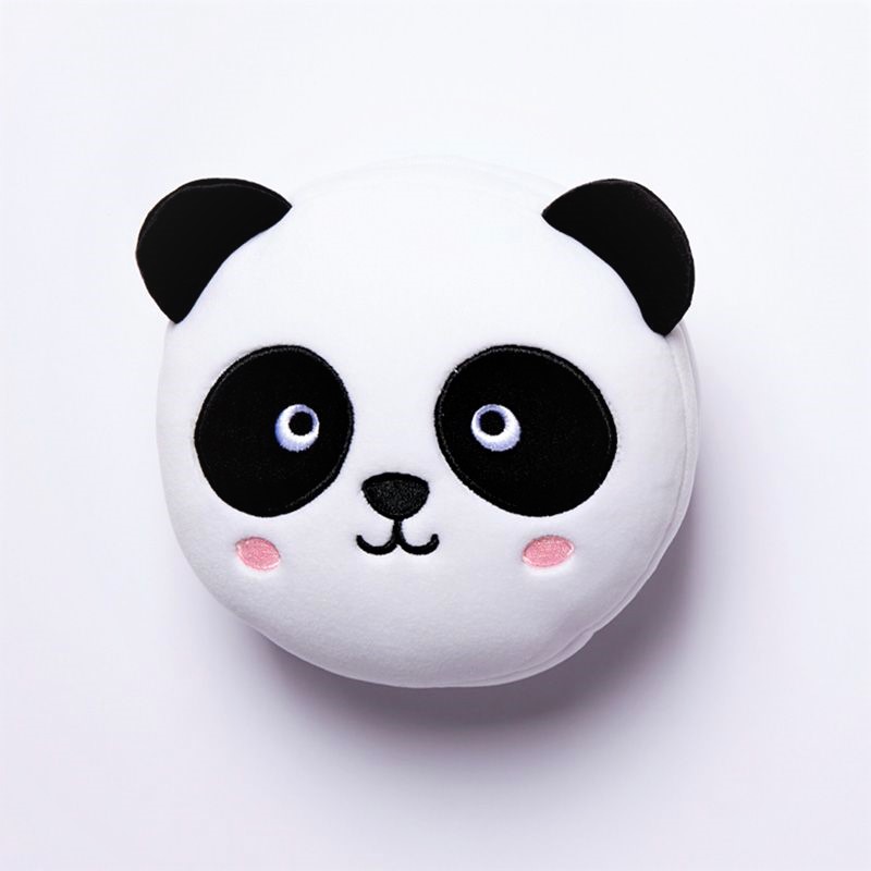 Detský plyšový cestovný vankúšik s maskou na oči – Panda