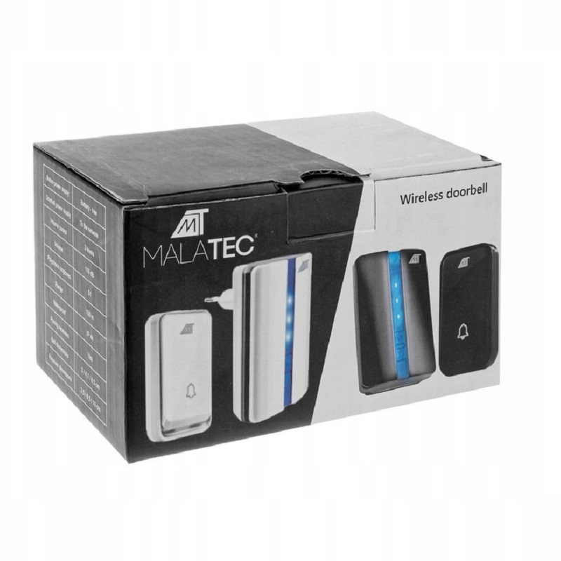 Bezdrôtový zvonček do zásuvky do 150m, 51 melódií - 1 zvonček, 1 tlačidlo