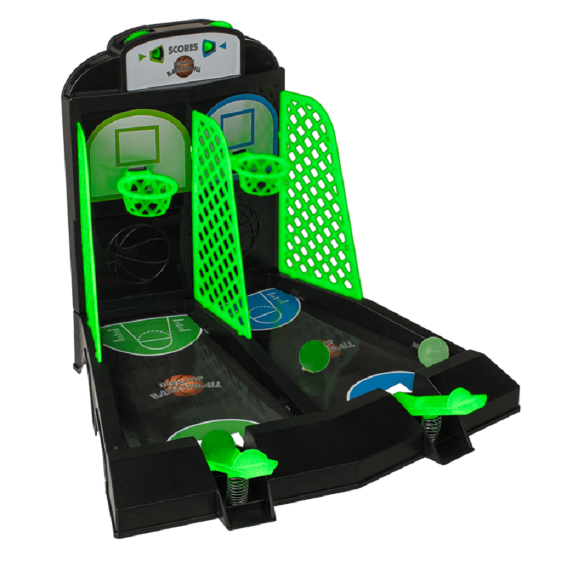 Stolný basketbal svietiaci v tme – Glow in the Dark, pre dvoch hráčov