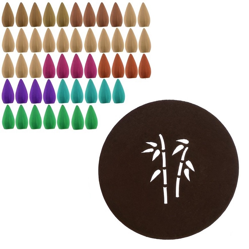 Keramický vodopád s tečúcim dymom – 55ks vonných kužeľov