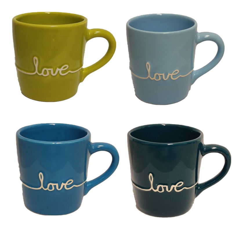 Farebný hrnček z lásky - dve zamilované srdcia