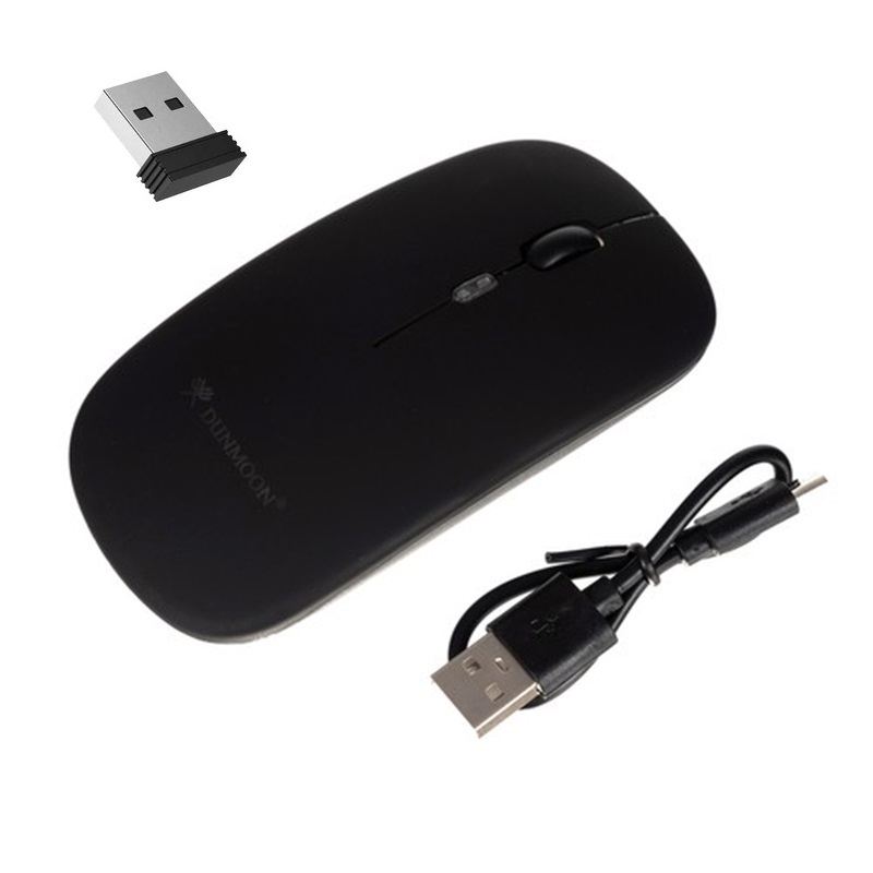 RGB bezdrôtová myš 1600 DPI Dunmoon 21843 – čierna