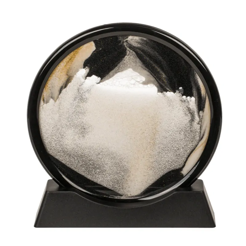 Kruhový pieskový obraz 17,5 cm - čierny