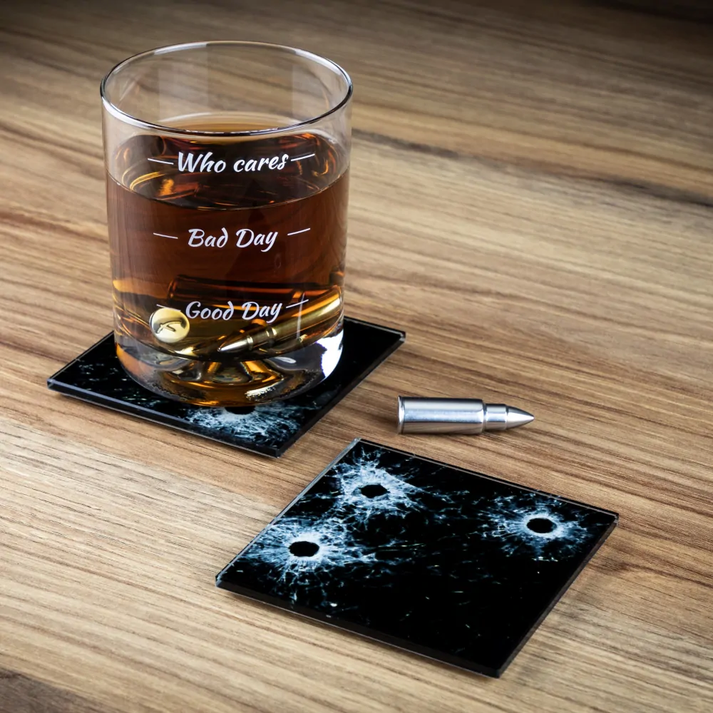 Whisky set v puzdre pre hudobníkov - ploskačka a poháre s príslušenstvom