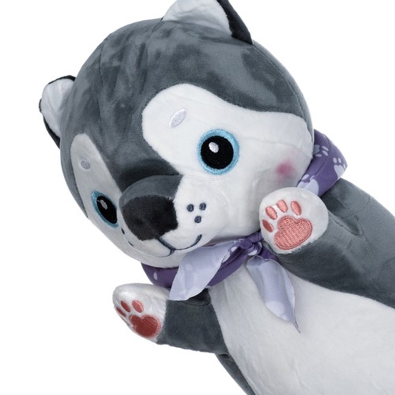 Detský vankúš dlhý 70 cm pes - šteňa Husky