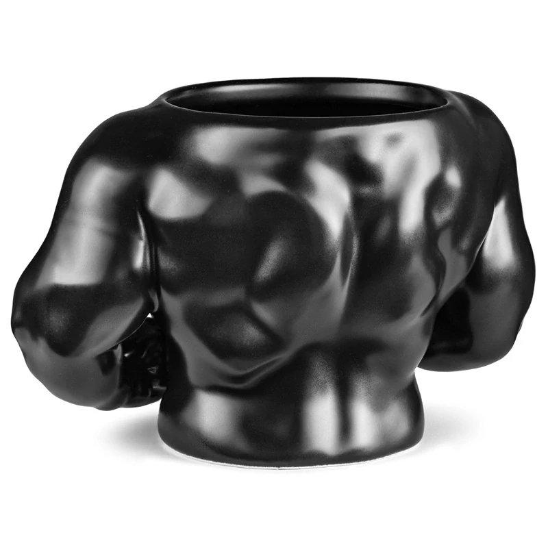 Svalnatý keramický hrnček pre silákov - Muscle Mug