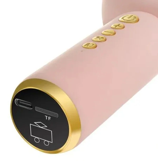Bezdrôtový karaoke mikrofón pre deti s reproduktorom – ružový, Bluetooth