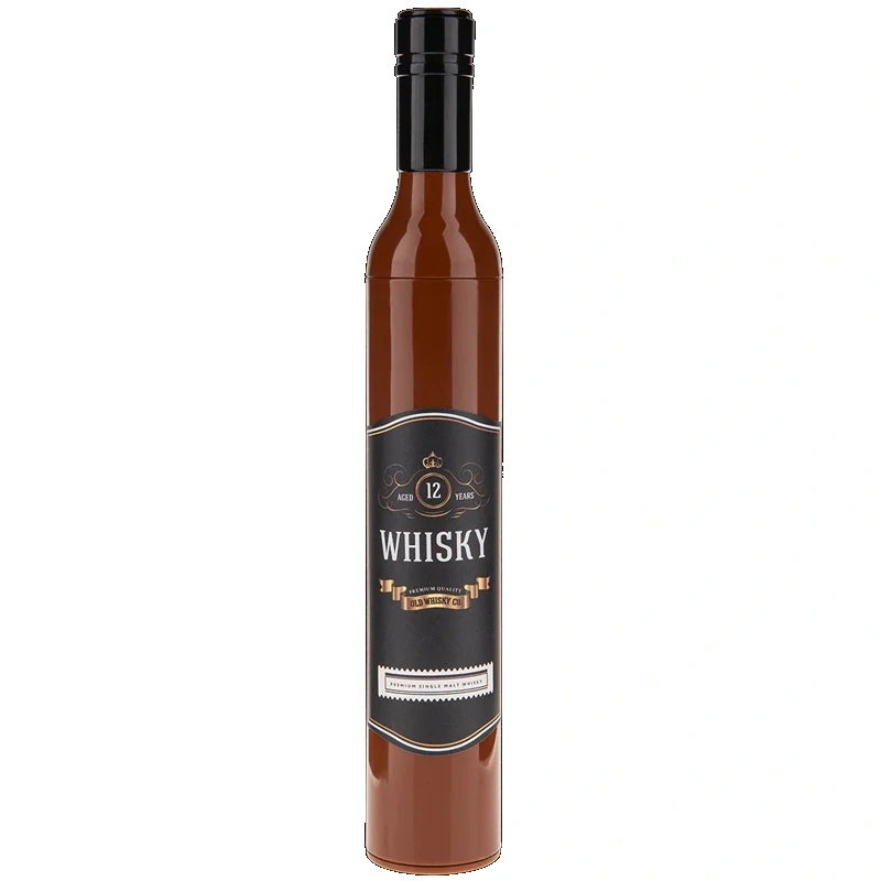 Dáždnik vo flaši whisky – skladací dáždnik 90 cm