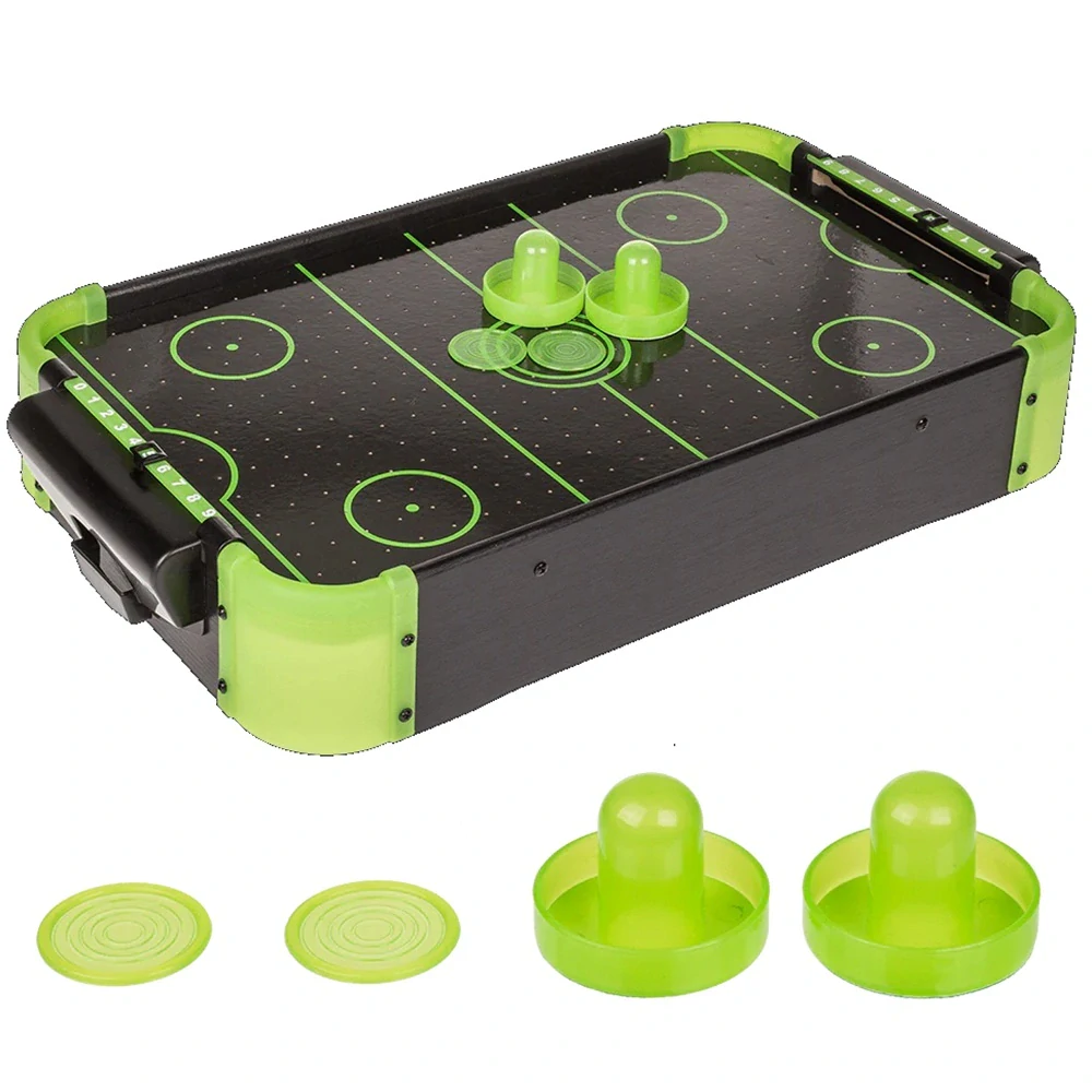 Stolný air hockey svietiaci v tme – Glow in the Dark, pre dvoch hráčov