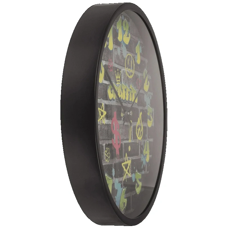 Nástenné hodiny Graffiti 30 cm – farebný street art dizajn