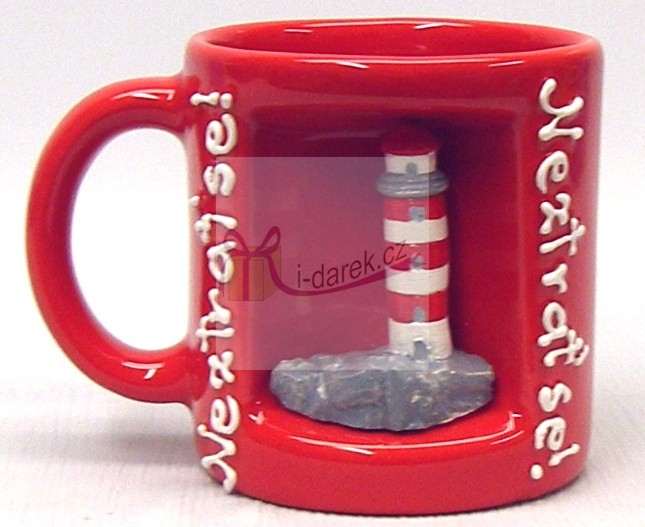 Originální hrníček maják NEZTRAŤ SE - modrý