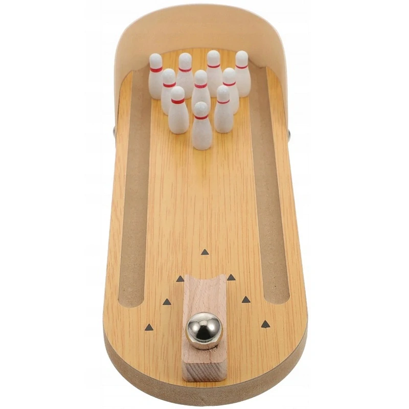Stolná hra - drevený mini bowling
