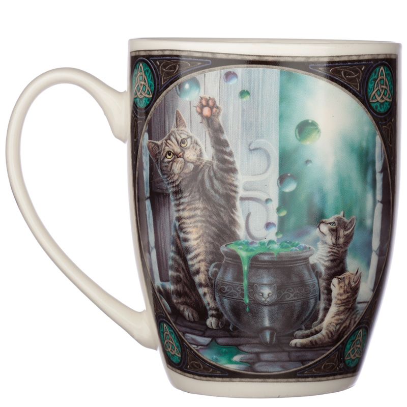 Porcelánový hrnček Lisa Parker - Mačky a bubliny