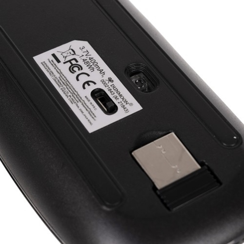 RGB bezdrôtová myš 1600 DPI Dunmoon 21843 – čierna