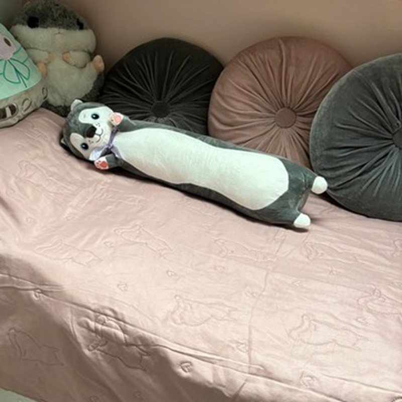 Detský vankúš dlhý 70 cm pes - šteňa Husky