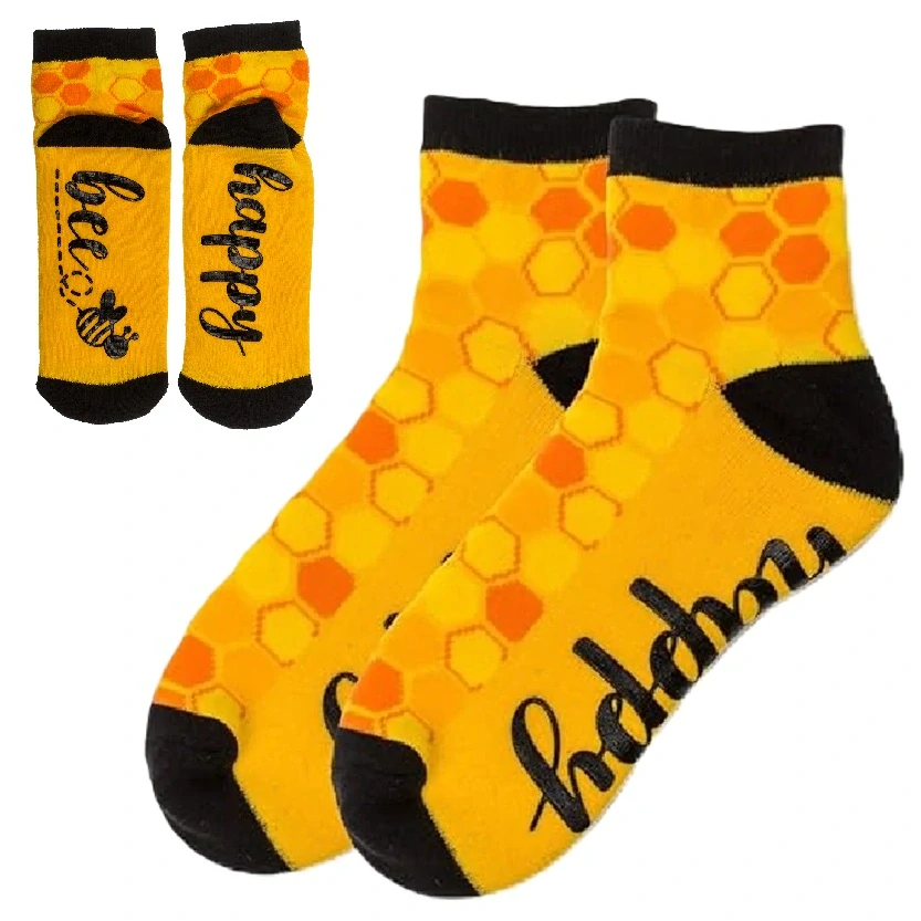Protišmykové ponožky Bee Happy – darček pre včelára a milovníkov prírody