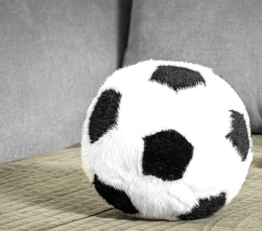 Plyšová futbalová lopta 15 cm – bezpečná hra doma