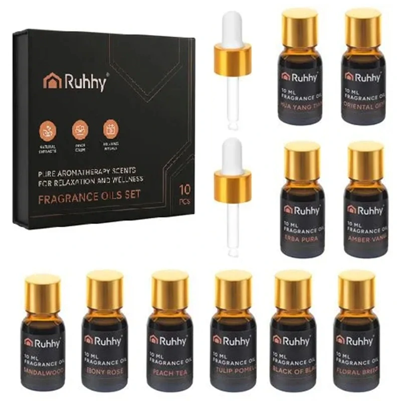 Vonné oleje do difuzéra sada 10 × 10 ml 27222 – elegantná magnetická krabička