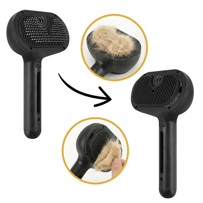 Parný kefač pre psov a mačky 26905 – elektrický, samočistiaci, USB-C nabíjanie