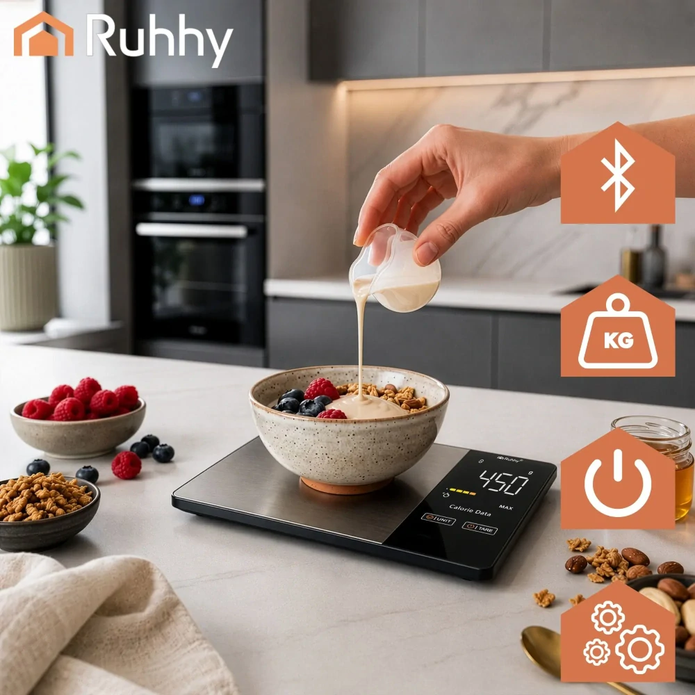 Inteligentná kuchynská váha pre fitness a zdravú výživu 24632 – nutričné hodnoty v aplikácii