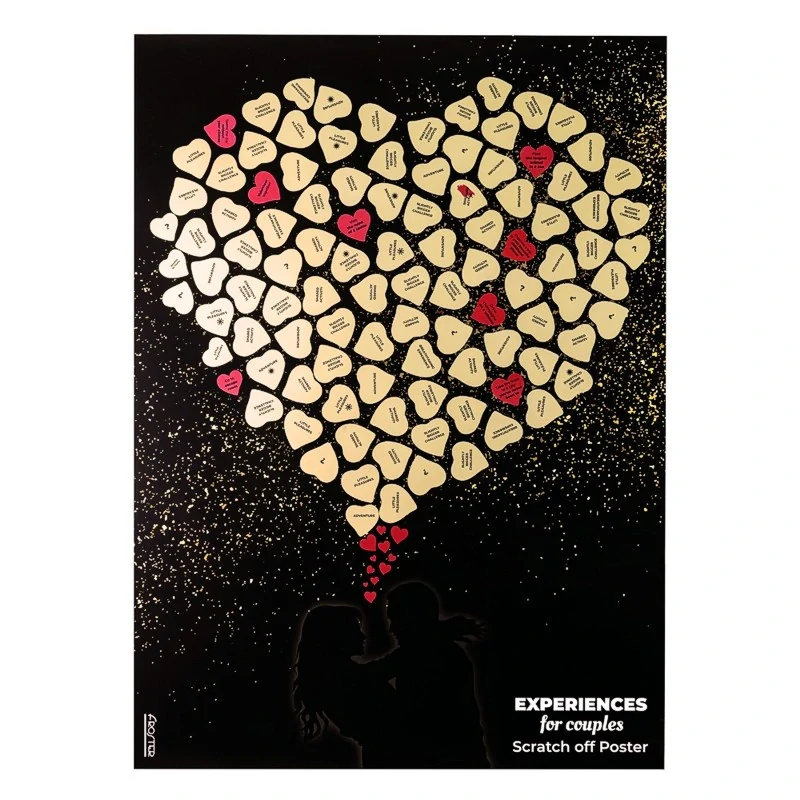 Stieraci plagát pre zamilovaných 80x58cm - 100 nápadov na spoločné zážitky (EN)