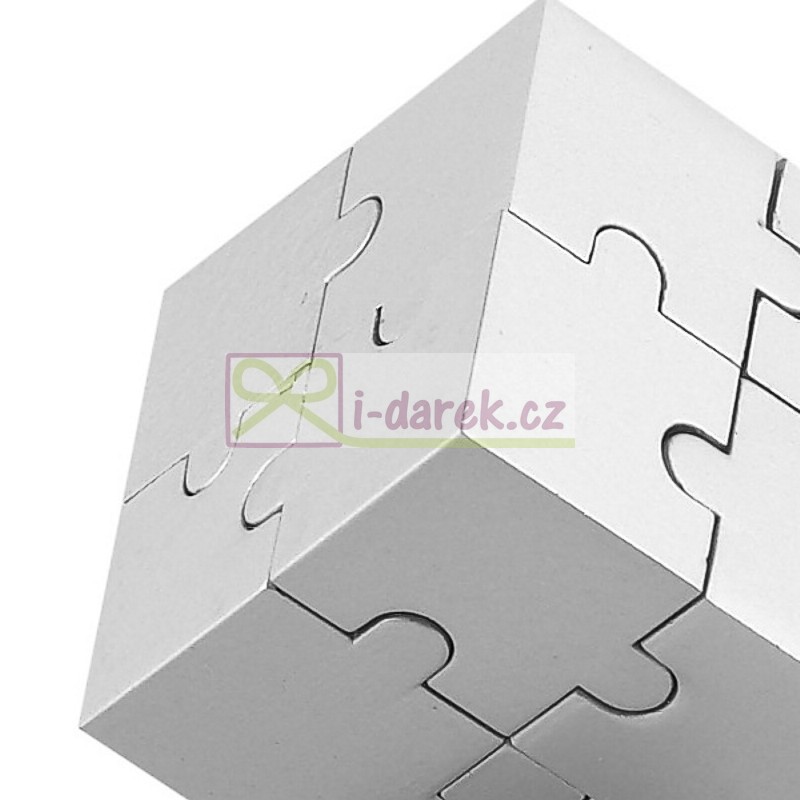 3D kovové puzzle s podstavcom - ťažítko CUBE