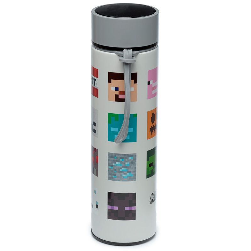 Termoska s digitálnym teplomerom a sitkom 0,45 l - Minecraft tváre