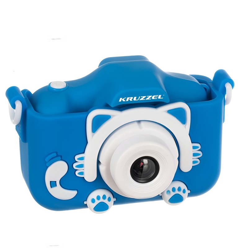 Malý mačací digitálny fotoaparát 1080P - modrobiely